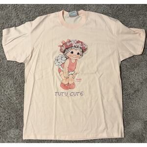 Vintage Lee 1995 Dreamsicles Tutu Cute Graphic Pink Brushed Cotton T-Shirt XL